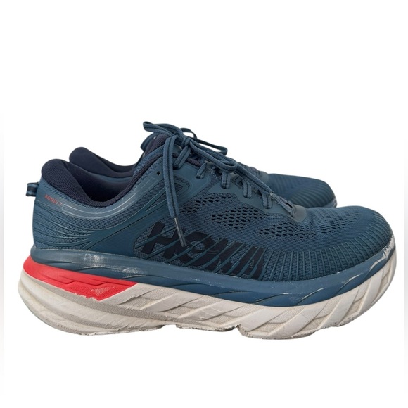 HOKA ONE ONE Bondi 7 Men's Athletic Cushioned Running Shoes size 9 - Picture 1 of 15